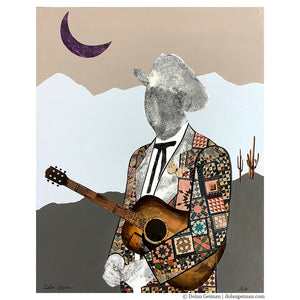 thumbnail for QUILTED WRANGLER (COWBOY) (small work) original paper collage