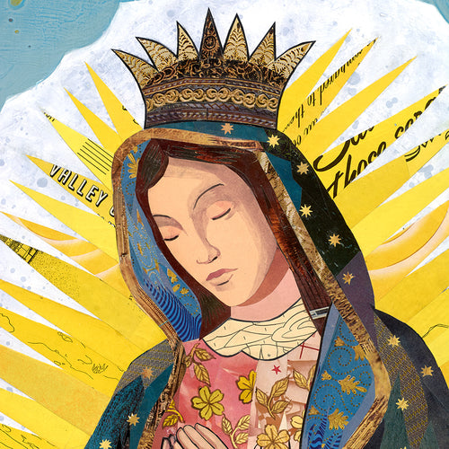 CUSTOM OUR LADY OF GUADALUPE original paper collage