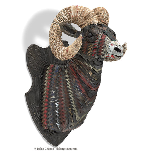 DESERT BIG HORN SHEEP original faux taxidermy sculpture