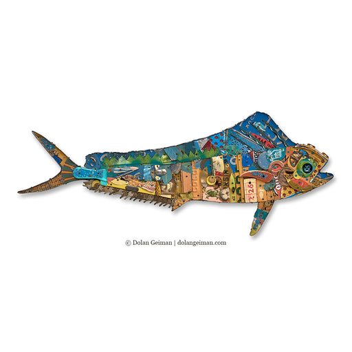 Trophy Fish: Mahi Mahi Metal Wall Art for Modern Fisherman