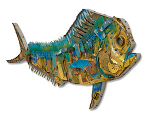thumbnail for TROPHY FISH (MAHI MAHI) original metal wall sculpture