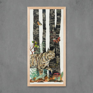 thumbnail for MIDNIGHT FOREST (BOBCAT) limited edition paper print