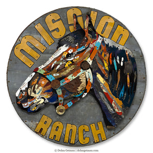thumbnail for MISSION RANCH original metal wall sculpture