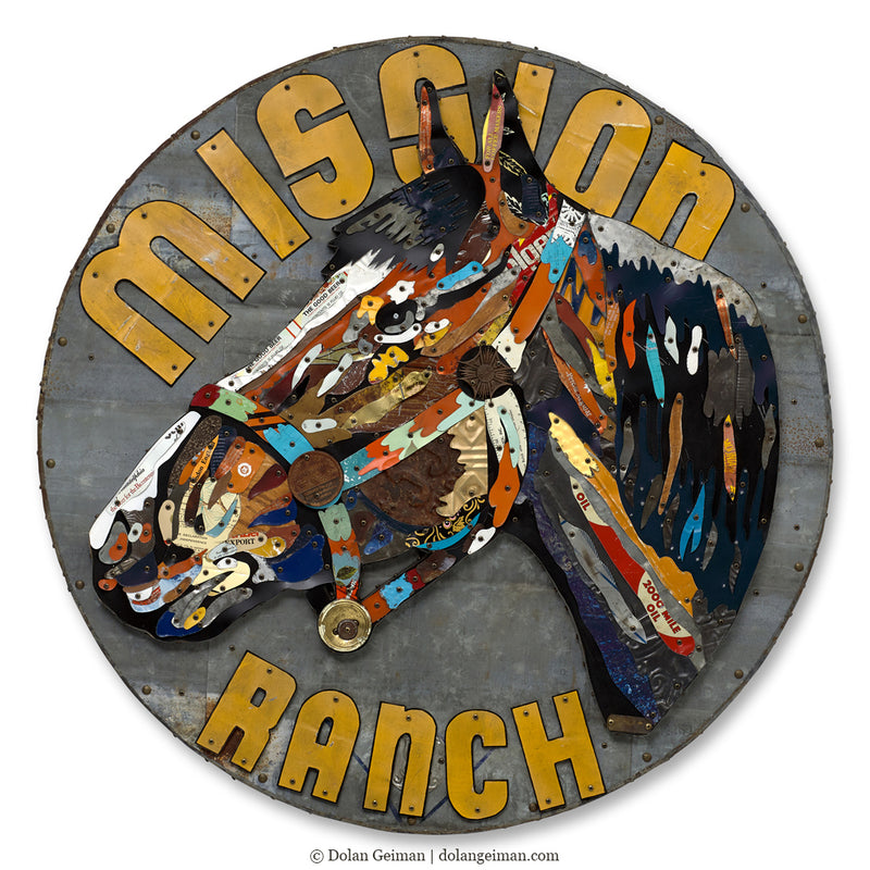 main image for MISSION RANCH original metal wall sculpture