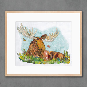 thumbnail for RELAXING IN THE WOODS limited edition paper print
