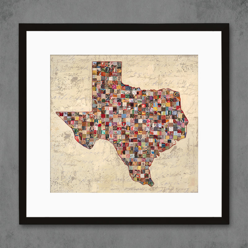 main image for MY TEXAS MAP limited edition paper print