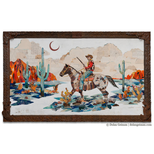 Dolan Geiman Night Scout Large Scale Paper Collage Art
