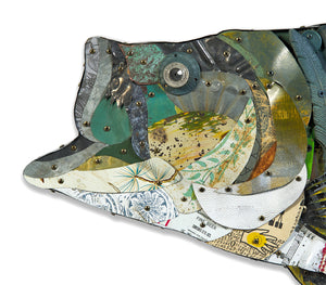 thumbnail for TROPHY FISH (LARGEMOUTH BASS) original mixed media wall sculpture