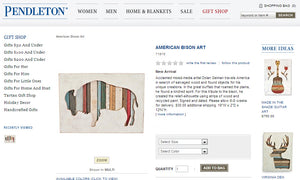 thumbnail for AMERICAN BISON SILHOUETTE original mixed media wall art