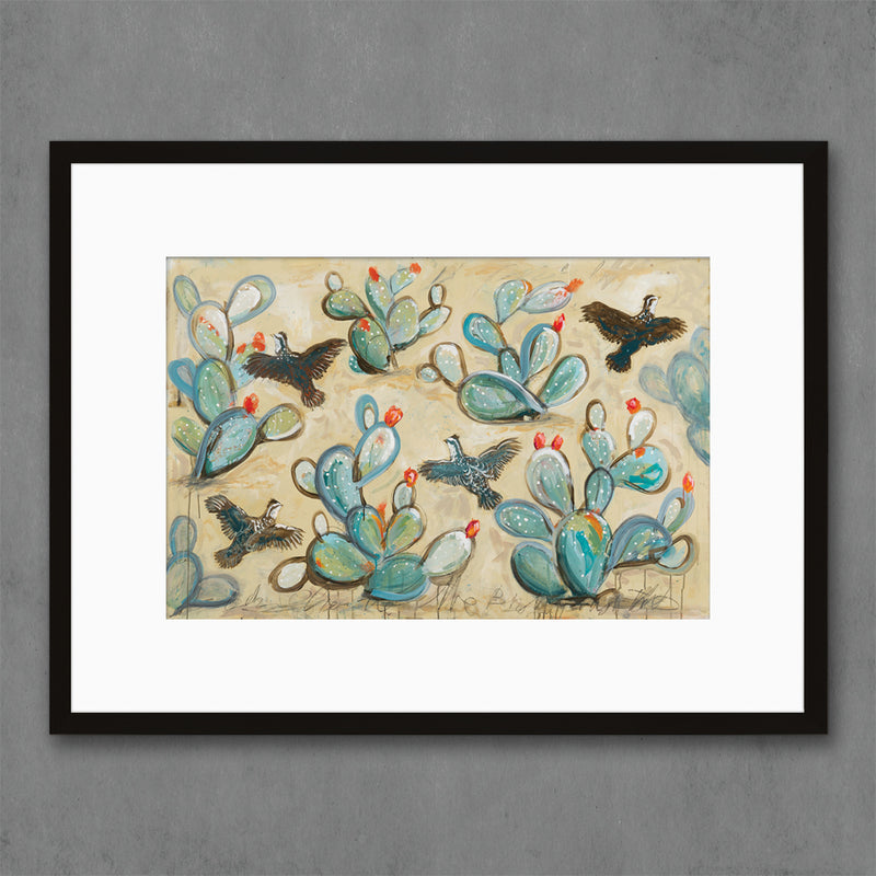 main image for QUAIL & CACTUS limited edition paper print