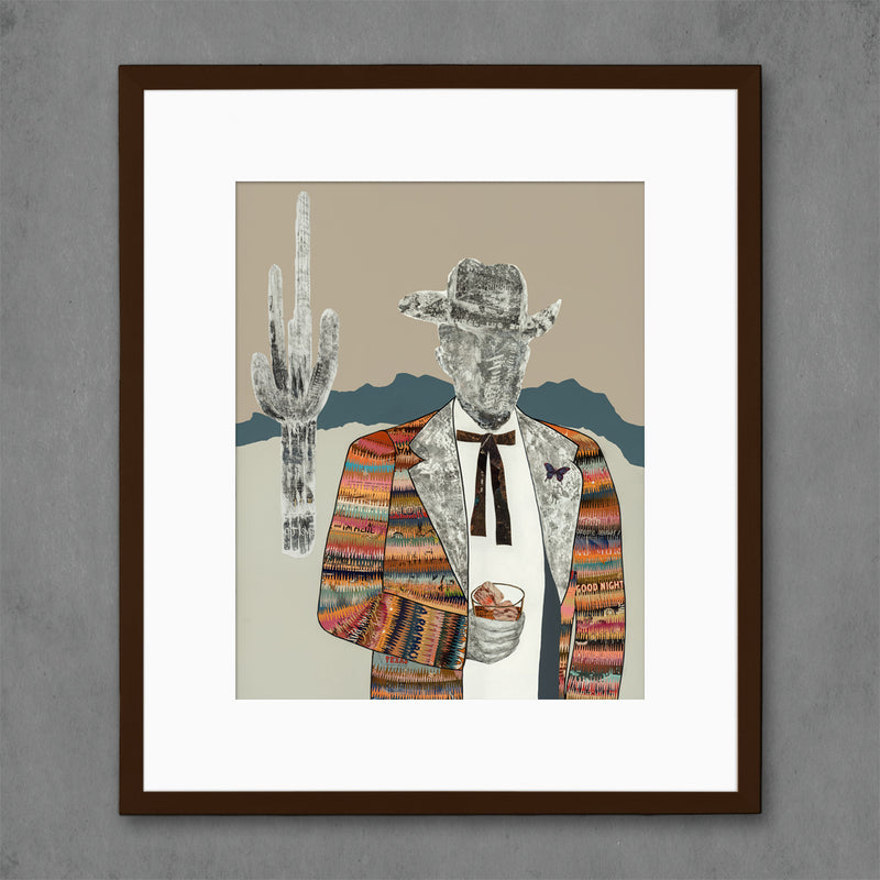 QUILTED WRANGLER (COWBOY) limited edition paper print