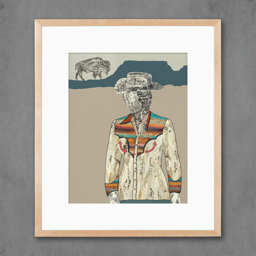 QUILTED WRANGLER (COWGIRL) limited edition paper print
