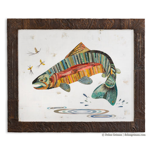 1870s Brook Trout Fishing - Currier & Jigsaw Puzzle by Vintage