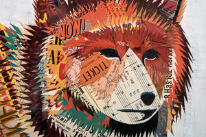 thumbnail for RED FOX IN MEADOW original paper collage