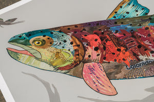 thumbnail for ROARING FORK RAINBOW TROUT limited edition paper print