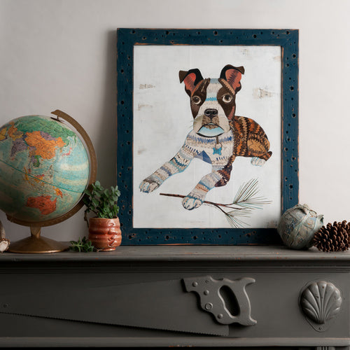 CUSTOM DOG/PET PORTRAIT original paper collage