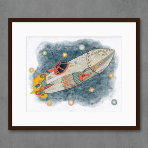 thumbnail for BLASTING OFF FOR ADVENTURE limited edition paper print