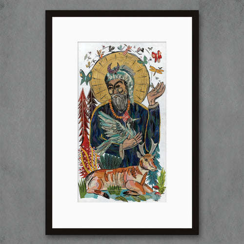 Dolan Geiman saint series | a print of St. Francis patron saint of animals
