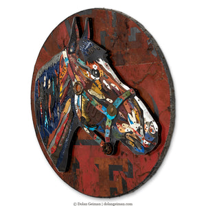 thumbnail for TENNESSEE STUD (SCARLET) original metal wall sculpture
