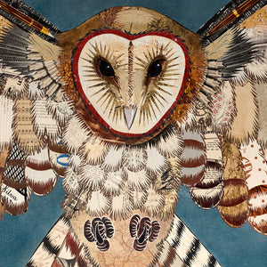 thumbnail for THE PROTECTOR (BARN OWL) original paper collage