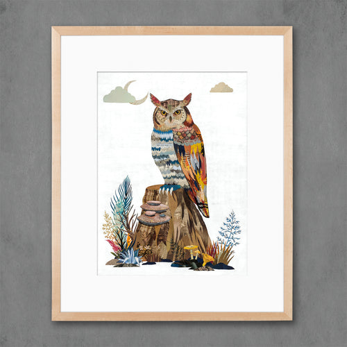 THE VISIONARY OWL limited edition paper print
