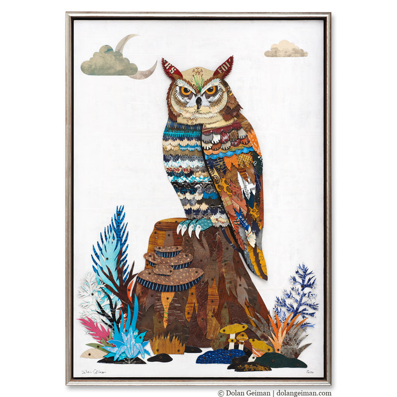 main image for THE VISIONARY OWL original metal wall sculpture